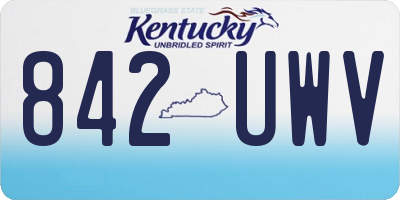 KY license plate 842UWV