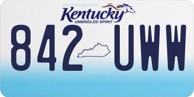 KY license plate 842UWW