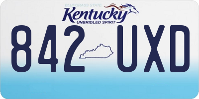 KY license plate 842UXD