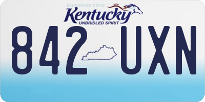 KY license plate 842UXN