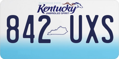 KY license plate 842UXS