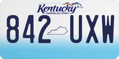 KY license plate 842UXW