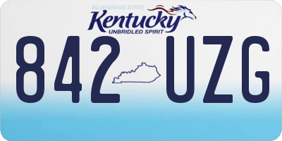 KY license plate 842UZG
