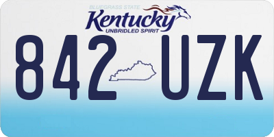 KY license plate 842UZK