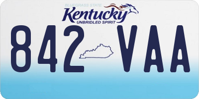 KY license plate 842VAA