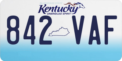 KY license plate 842VAF