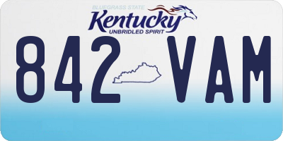 KY license plate 842VAM