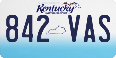 KY license plate 842VAS