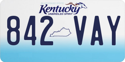 KY license plate 842VAY