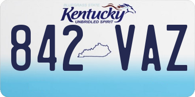KY license plate 842VAZ