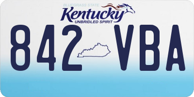 KY license plate 842VBA
