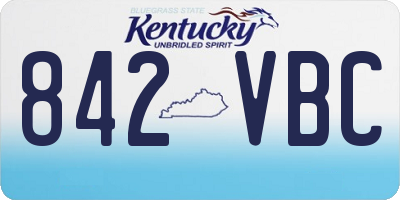 KY license plate 842VBC