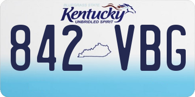 KY license plate 842VBG