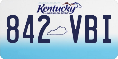KY license plate 842VBI