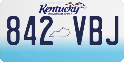 KY license plate 842VBJ
