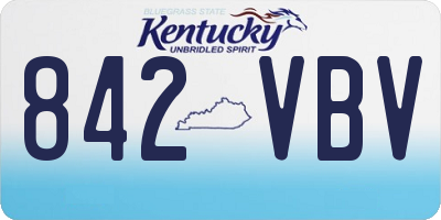 KY license plate 842VBV