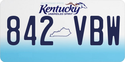 KY license plate 842VBW