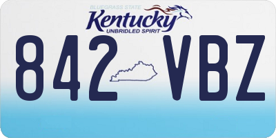 KY license plate 842VBZ