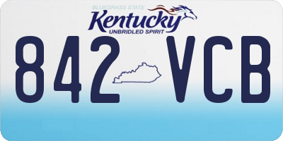 KY license plate 842VCB
