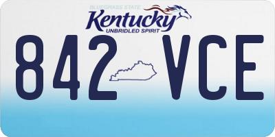KY license plate 842VCE