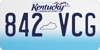 KY license plate 842VCG