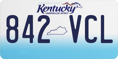 KY license plate 842VCL