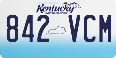 KY license plate 842VCM