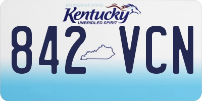 KY license plate 842VCN
