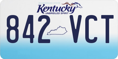KY license plate 842VCT