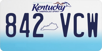 KY license plate 842VCW