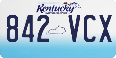 KY license plate 842VCX