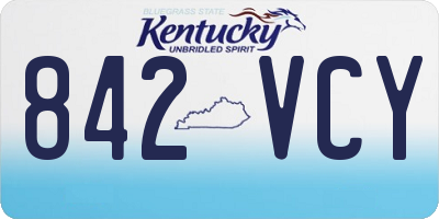 KY license plate 842VCY