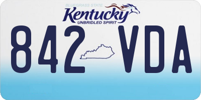 KY license plate 842VDA