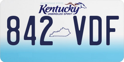 KY license plate 842VDF