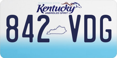KY license plate 842VDG