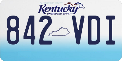 KY license plate 842VDI