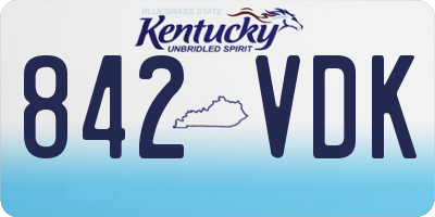 KY license plate 842VDK