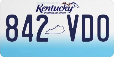 KY license plate 842VDO