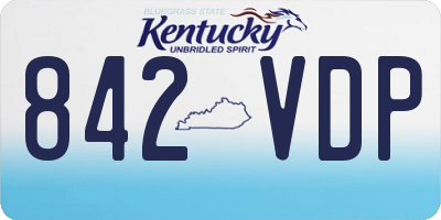 KY license plate 842VDP