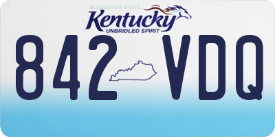 KY license plate 842VDQ