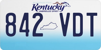 KY license plate 842VDT