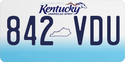 KY license plate 842VDU