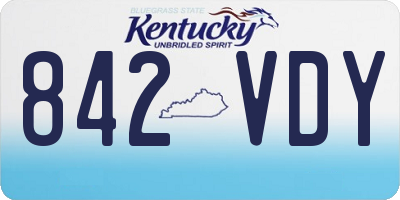 KY license plate 842VDY