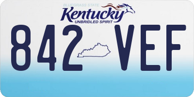 KY license plate 842VEF