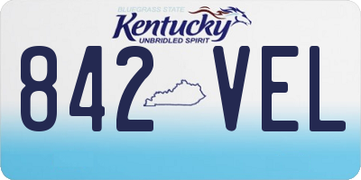 KY license plate 842VEL