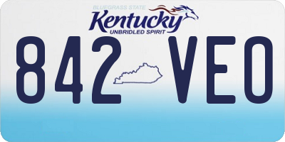 KY license plate 842VEO
