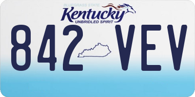 KY license plate 842VEV