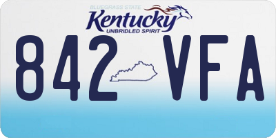 KY license plate 842VFA