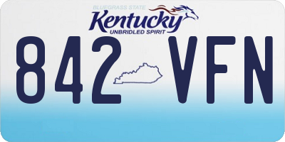 KY license plate 842VFN