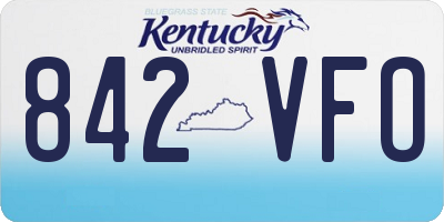 KY license plate 842VFO